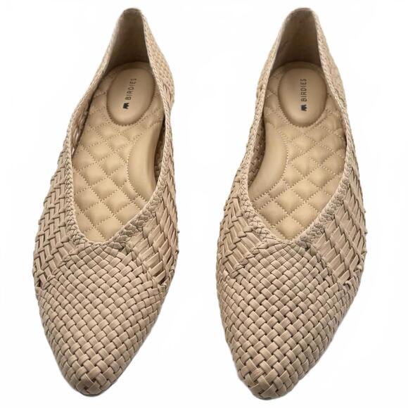 Birdies Shoes - Birdies Goldfinch Woven Pointed Toe Flats - Color Dawn Woven Size 8 -Comfortable